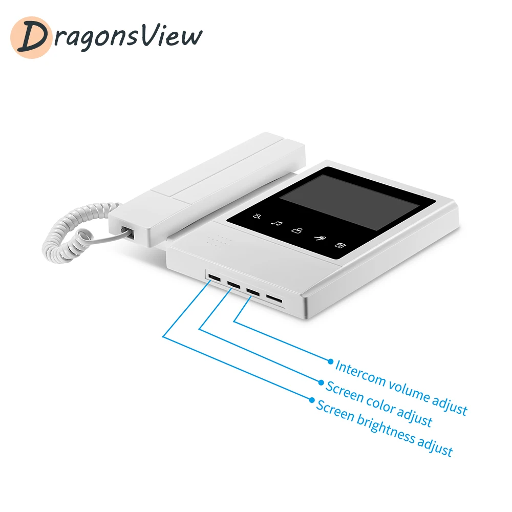 Видеодомофон Dragonsview 4 3 дюйма с 2 камерами 1000 TVL для виллы|Видеодомофон| |