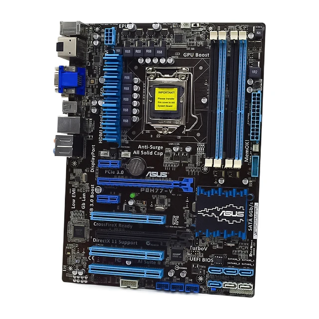 Asus P8H77-V lga 1155マザーボードDDR3 ram pci-e 3.0 USB3.0 pci-e ...