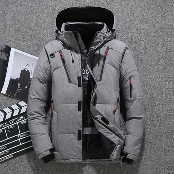 

High Quality Men's Winter Jacket Thick Snow Parka Overcoat White Duck Down Jacket Men Wind Breaker Brand Goose Coat