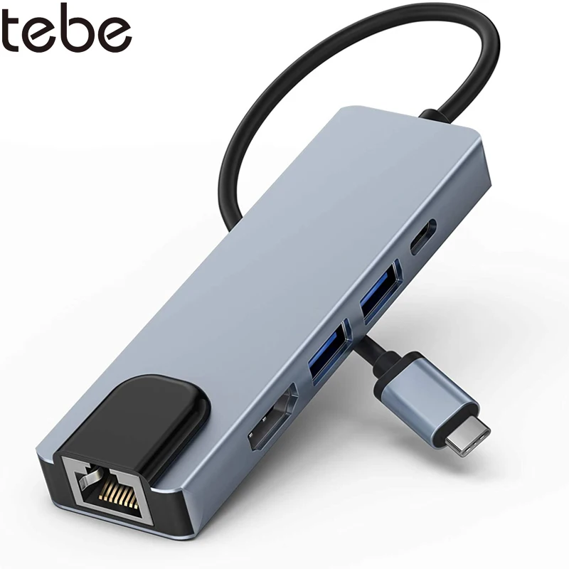Док-станция tebe USB USB-C/HDMI Gigabit LAN Ethernet многофункциональный концентратор c для Macbook Dell