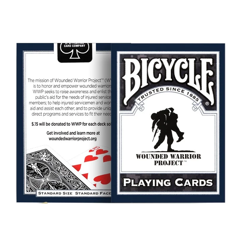 WOUNDED WARRIOR BICYCLE DECK OF PLAYING CARDS AIR CUSHION BY USPCC MAGIC TRICKS 