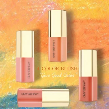 

Pretty Comy 4 Colors Liquid Blush Beauty Blusher Mini Face Liquid Blusher Contour Makeup Long-lasting