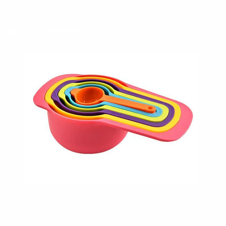 Stall Food Grade Rainbow 6 Pieces Measuring Spoon Measuring Spoon DIY Bakery Flour Flavoring Meter Cup Random Color