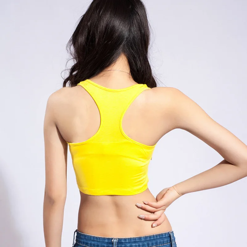 

Women Tank Crop Top Sexy Female Underwear Seamless Crop Tops Lingerie Femme Strap Cotton Sports Vest Solid Color Sexy Backless
