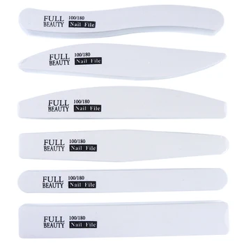 

5pcs Grinding Nail File Buffer Block Polisher 100/180 Sand Rectangle Moon UV Gel Cuticle Remover Care Tools Manicure JI1535-1