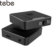 tebe Bluetooth 5 0 Audio Receiver Transmitter 3 5mm AUX Jack RCA USB Dongle Stereo Wireless Adapter with Mic For TV PC Headphone