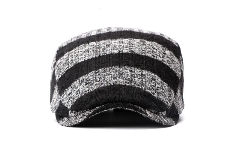 Брендовая модная винтажная полосатая осенне-зимняя Солнцезащитная шляпа для мужчин и женщин Высокое качество Повседневная Хлопковая