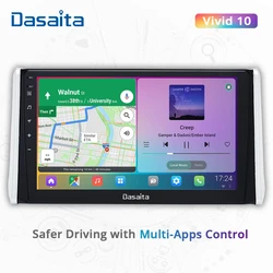 Dasaita Radio Multimedia con GPS para coche, Radio con pantalla IPS de 10,2 pulgadas, Android 10,0, para Toyota RAV4, 2018, 2019, TDA7850, BT5.0, estéreo, MAX10, 1280x720