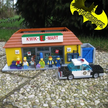 

16004 In Stock Creator Cartoon Kwik-E-Mart House 2232Pcs 71016 83004 Street View Model Building Kits Blocks Bricks Education