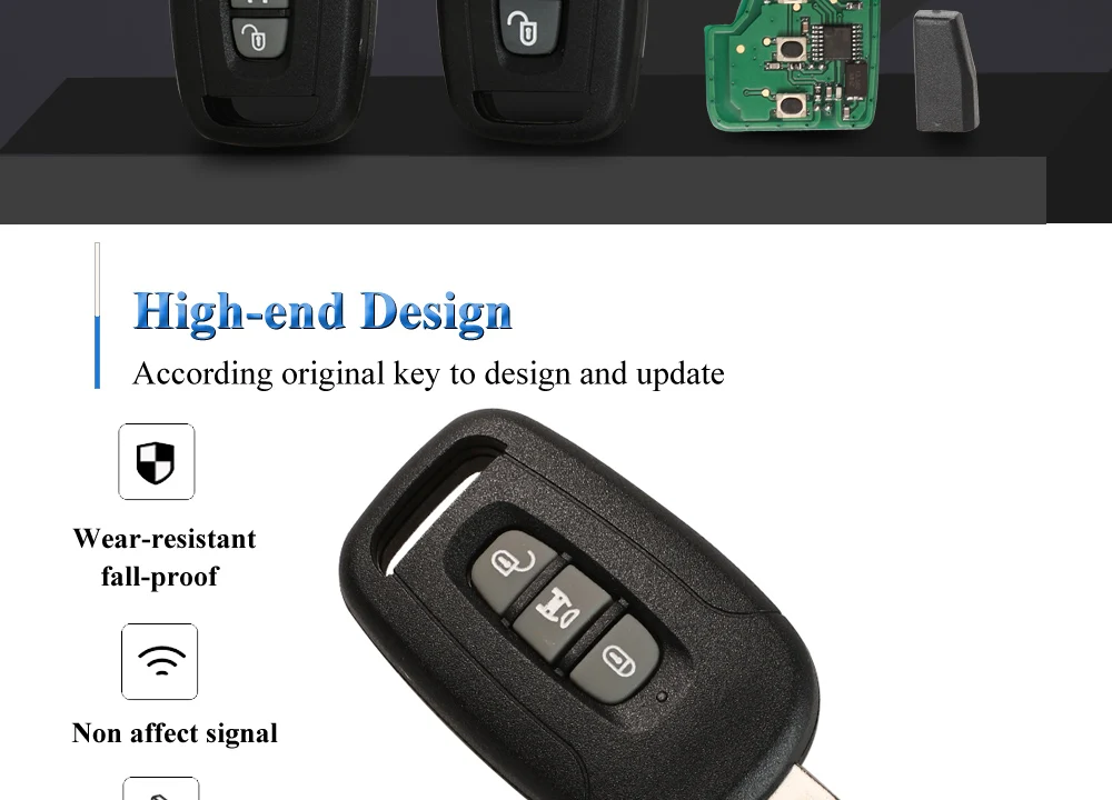 Keyforkess Auto Chiave A Distanza 433Mhz di Controllo ID46 per Chevrolet Captiva Opel Antara 2/3 Bottoni Auto Keyless Fob con pcf7936 di Chip - H336a25cfc25b41d7a5e3d159a7f47806a