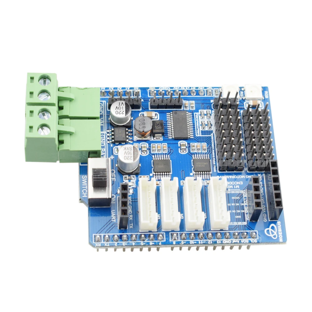 4 Channel Motor Driver Board Compatible with Arduino for Smart Mecanum Wheel Robot Car Chassis Moebius