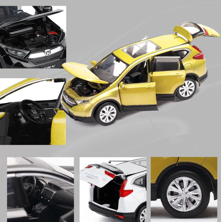 1:32 Масштаб Горячая литья под давлением колеса автомобиля honda suv crv металлическая модель с светильник звук оттягивать автомобиль сплав Коллекция игрушек для подарков