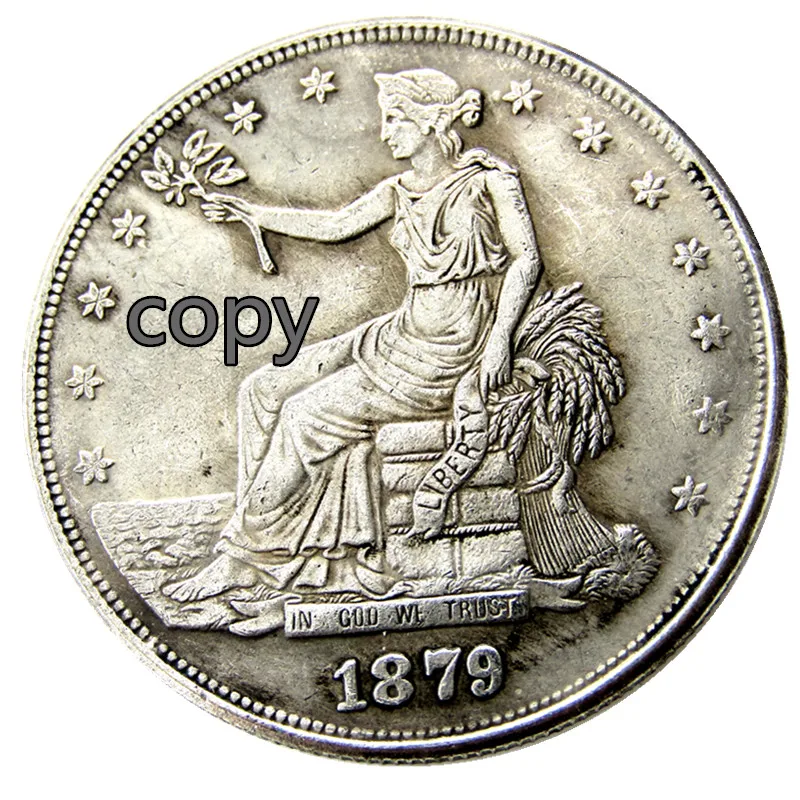 Монеты США 1879 торговая копия доллара монеты посеребренные