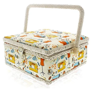 

Storage Box Needles Scissor Thread Storage Cases Wooden Frame Sewing Storage Box Home Storage Container Organization