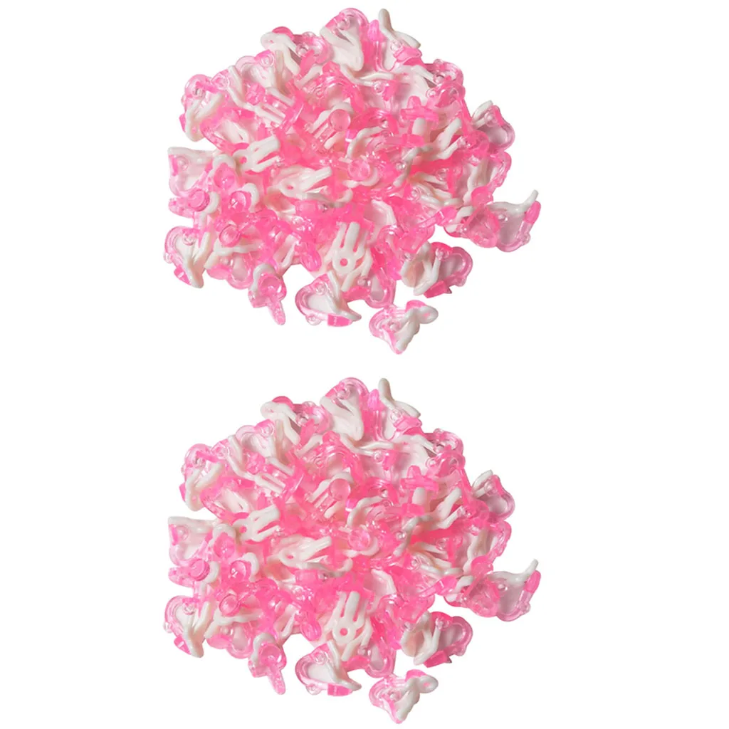100 pcs Plastic Ear Clips Base Ear Hanging No Piercing Earring Base For Children Kids
