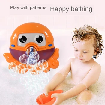

Baby Bath Toys For Kids Musical Bubble Maker Machine Crab Frog Fun Summer Water Play In Bathroom Toys for Children Gifts Octopus