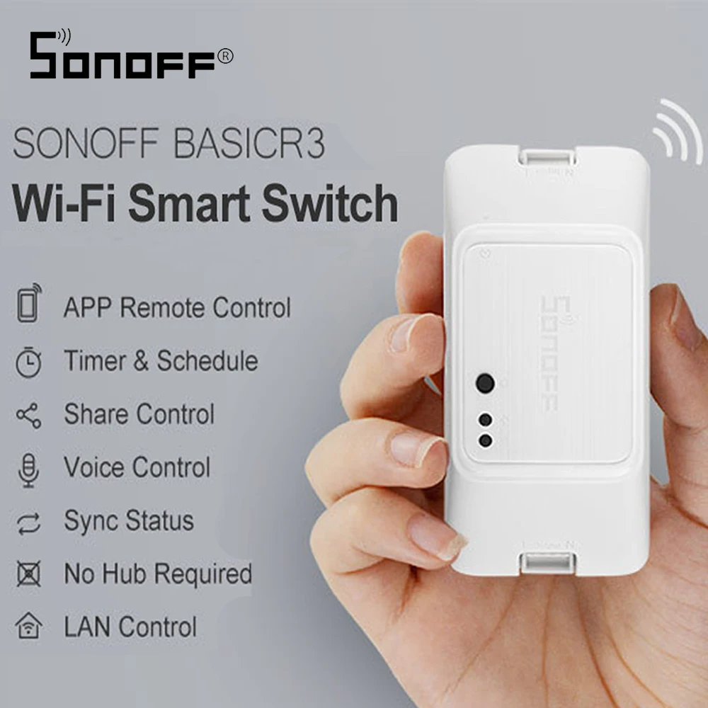 SONOFF Basic R3 беспроводной WiFi переключатель света таймер умный дом Google Alexa LAN eWelink приложение голосовое дистанционное управление DIY модуль