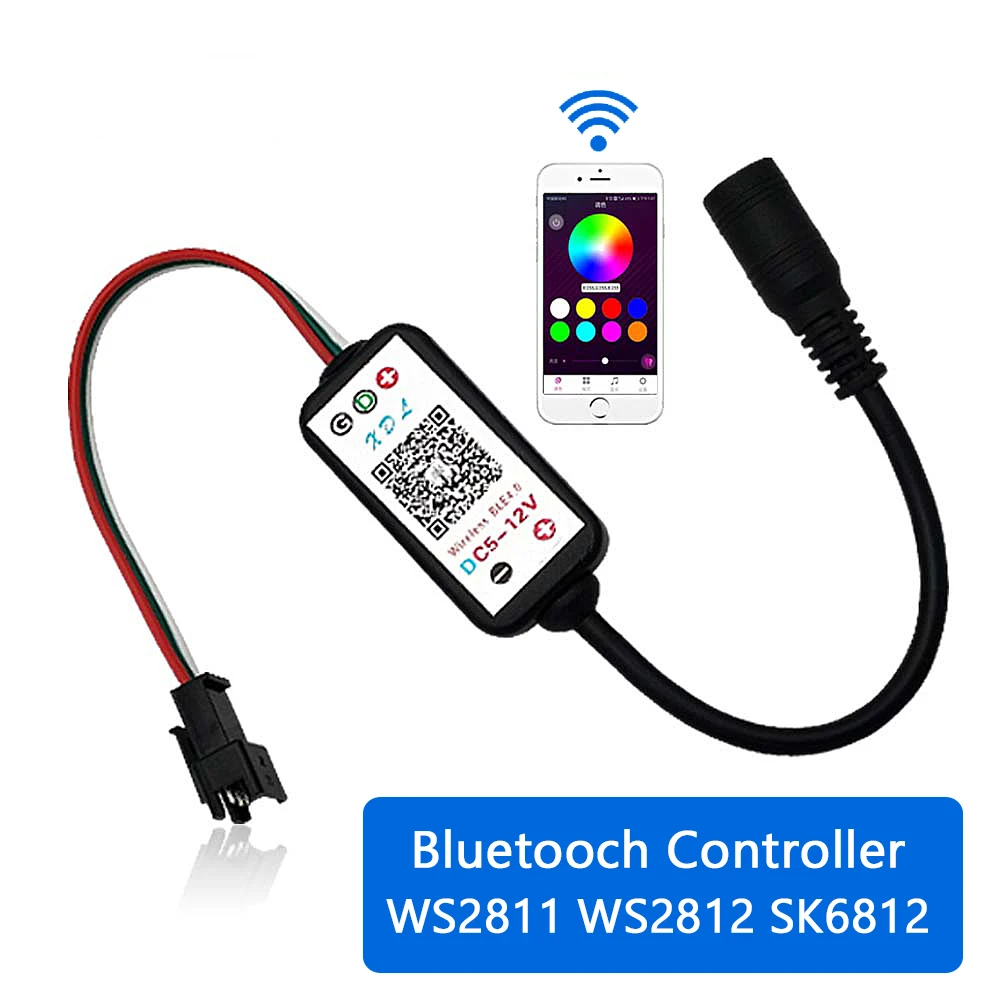 DC5-12V 192 Вт 3Pin Pixel Smart IC RGB светодиодный bluetooth-контроллер для WS2811 WS2812 SK6812 полосы света