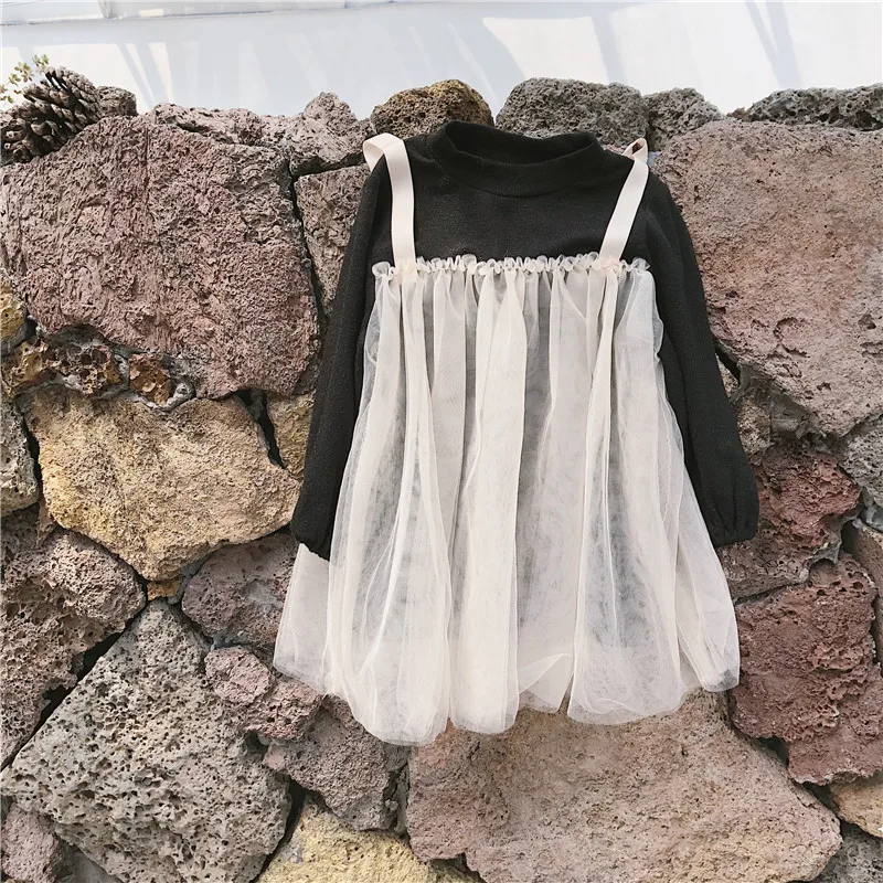 Новое Стильное платье в стиле пэчворк для девочек модные осенние платья для девочек детская одежда для детей от 1 до 7 лет