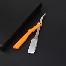 1Pcs Men Manual Shaving Barber Folding Knife Holder Beard Razor Hair Removal Tools And 10Pcs Blade