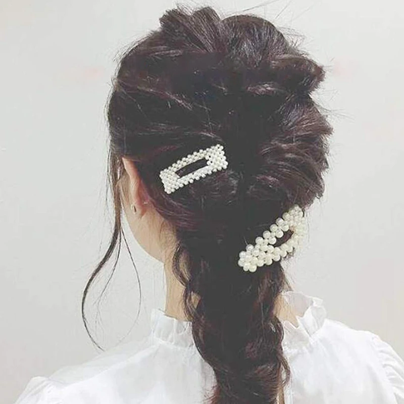 Hair Barrettes Hair Pins Decorative Wedding Bridal Artificial Pearl Hairpins Handmade Bridesmaid Hair Clips Hair Accessories For