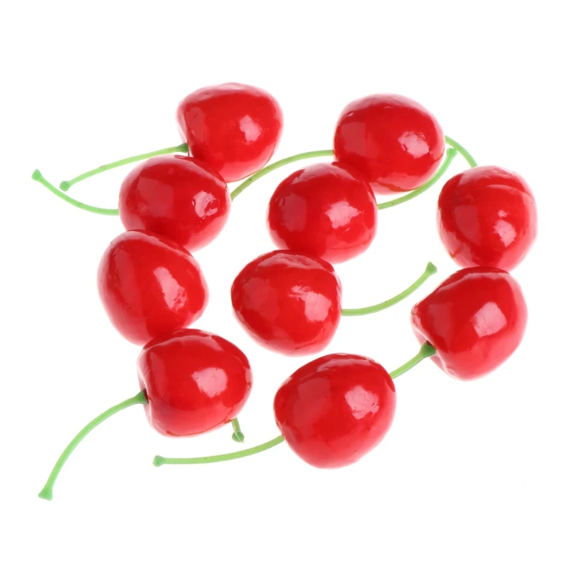 

10Pcs Artificial Lifelike Fruit Simulation Foam Red Cherry Wedding Party Decor