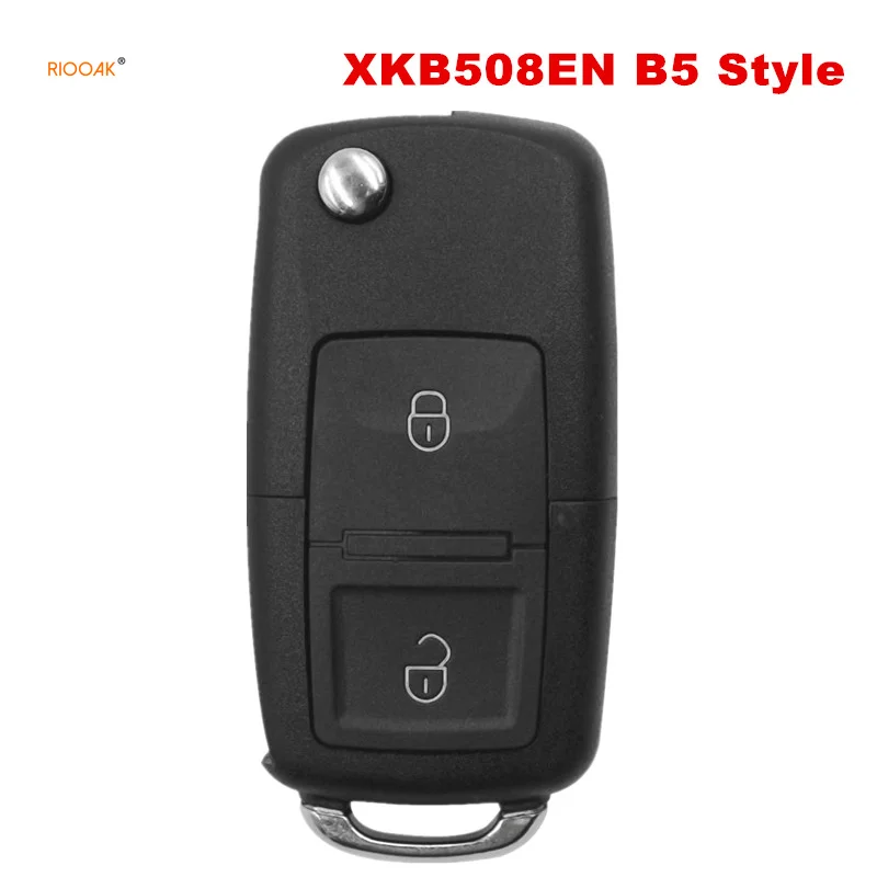RIOOAK XHORSE XKB508EN Wire Universal Remote Key B5 Style 2 Buttons for VVDI Key Tool, VVDI2(English Version)