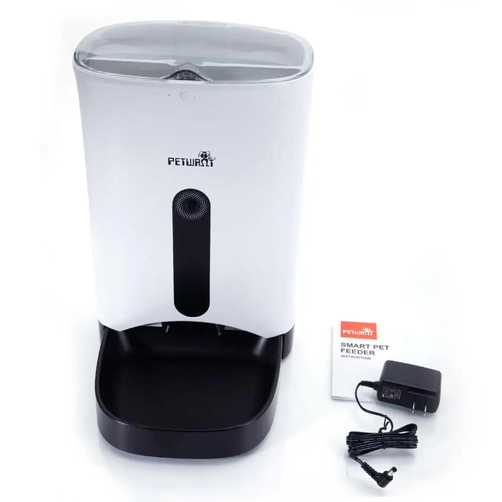 

PF-103 4.3L Smart Auto Dog Feeder APP Remote Control Recorder Pet Cat Feeder with Camera US Plug White Dog Feeding Tools 40E