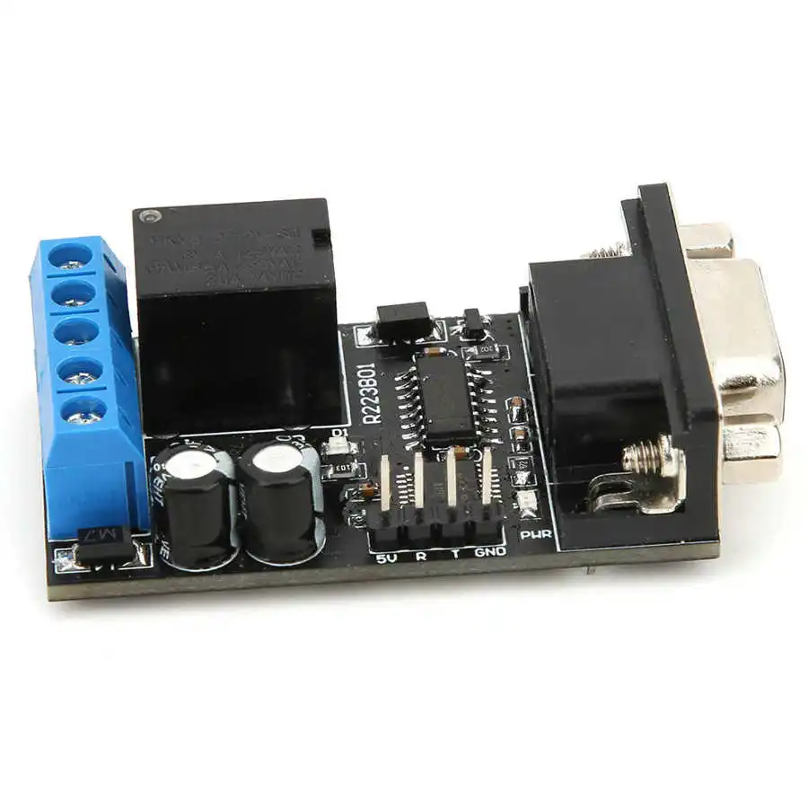 Módulo Relé 4 Canales RS232 DB9 - Control Remoto Por Puerto Serial 12V Para Automatización Y Coches