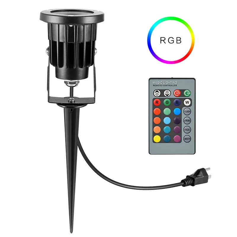 

Binval RGB 6/8/12W LED Lawn Lamp Waterproof IP65 LED Garden Lighting Outdoor Landscape Lights For Yard 85-265V With Plug Remote