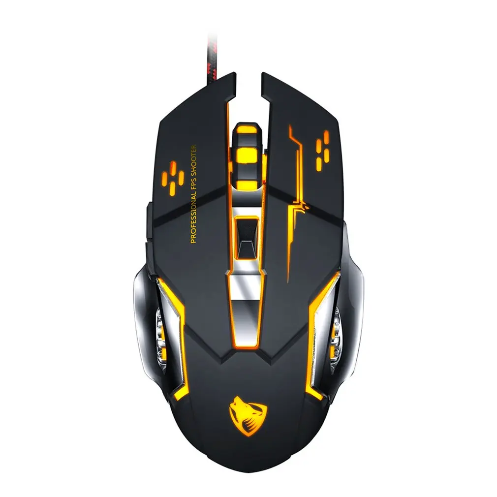 mute version Ray Wolf V6 Wrangler Механическая игровая проводная мышь Esports компьютерная Интернет-кафе электронная Спортивная Игровая Usb мышь - Цвет: mute version