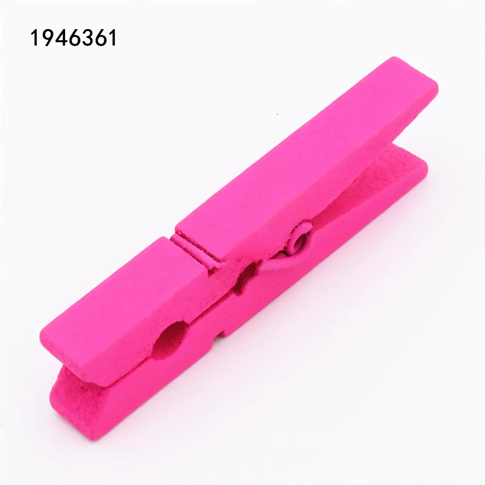 Wooden Clips 25mm 35mm 45mm 60mm 72mm Color Wooden Clips Photo Clips Clothespin Craft Decoration School Office clips
