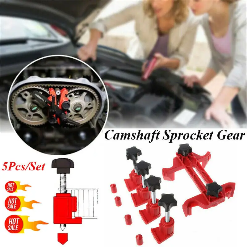 

5Pcs/Set Universal Dual Cam Clamp Kit Camshaft Engine Timing Gear Locking Tool