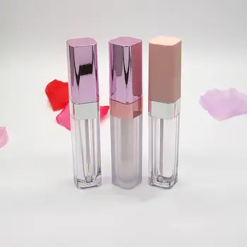 

6.5ml Lip Gloss Tubes Empty Lip Glaze Bottle Square Eyeliner Tube Pink Cap Lip Stick Cosmetic Packing DIY Container
