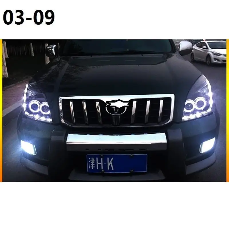 Para части Drl аксессуар Cob боковой сигнал поворота светодиодные Автомобильные фары Задние Автомобильные фары в сборе 03 04 05 06 07 08 09 для Toyota Prado