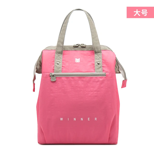 Portable Lunch Bag  New Thermal Insulated Lunch Box Tote Cooler Bag Bento Pouch Lunch Container School Food Storage Bags L-Pink