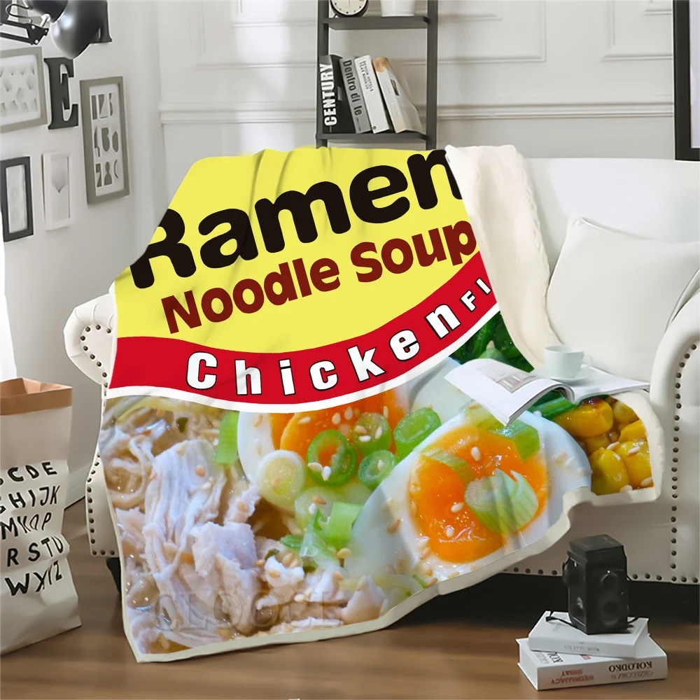 Delicacy Chicken Noodles Blanket 3D Print Fashion Sofa Travel Throw Blankets Boy Girl Bedding Double Layer Quilts | Дом и сад