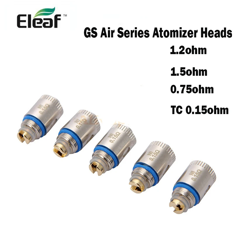 5 шт. Оригинальные Насадки для атомайзера серии Eleaf GS Air 1 2 Ом 0 75 TC 15 подходят и |