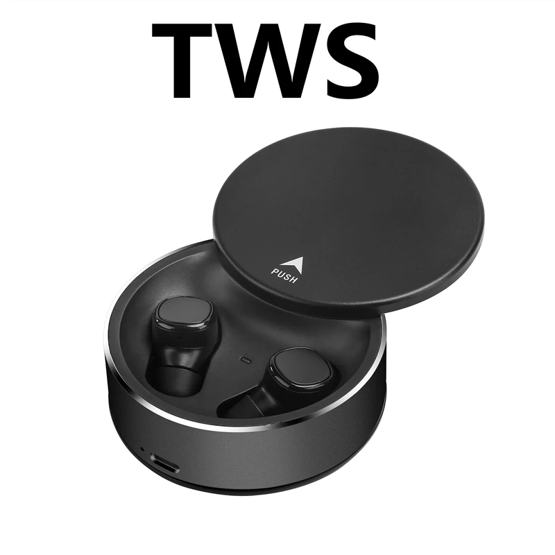 

Original TWS 5.0 bluetooth earphone support wireless charging sport earbuds fingerprint touch 6D bass & active noise cancelling