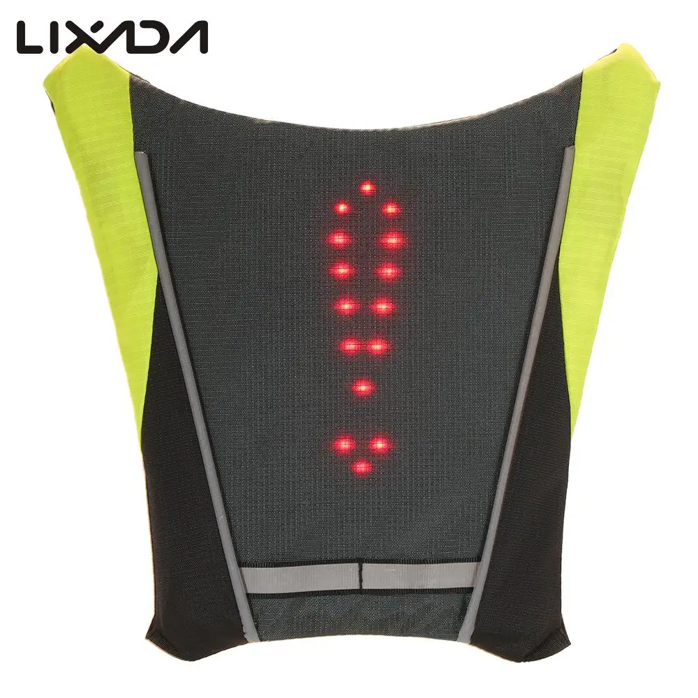 

USB Rechargeable Reflective Backpack Attachment Clip with Remote Control LED Signal Light Outdoor Sport Safety Bag Gear
