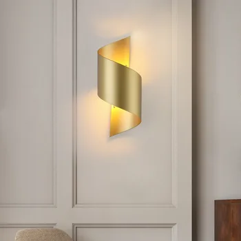 

Minimalism Luxury Bedside Wall Lamp Bedroom Hotel Corridor Stair Lamp Creative Novelty Popular Iron LED Lighting Fixtures