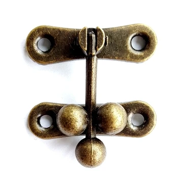 

30pcs 31*33mm Antique Bronze Brass Handbag Hook Clasp Hardware Fittings Decorative Gift Wooden Box Cabinet Ambry Drawer Buckle