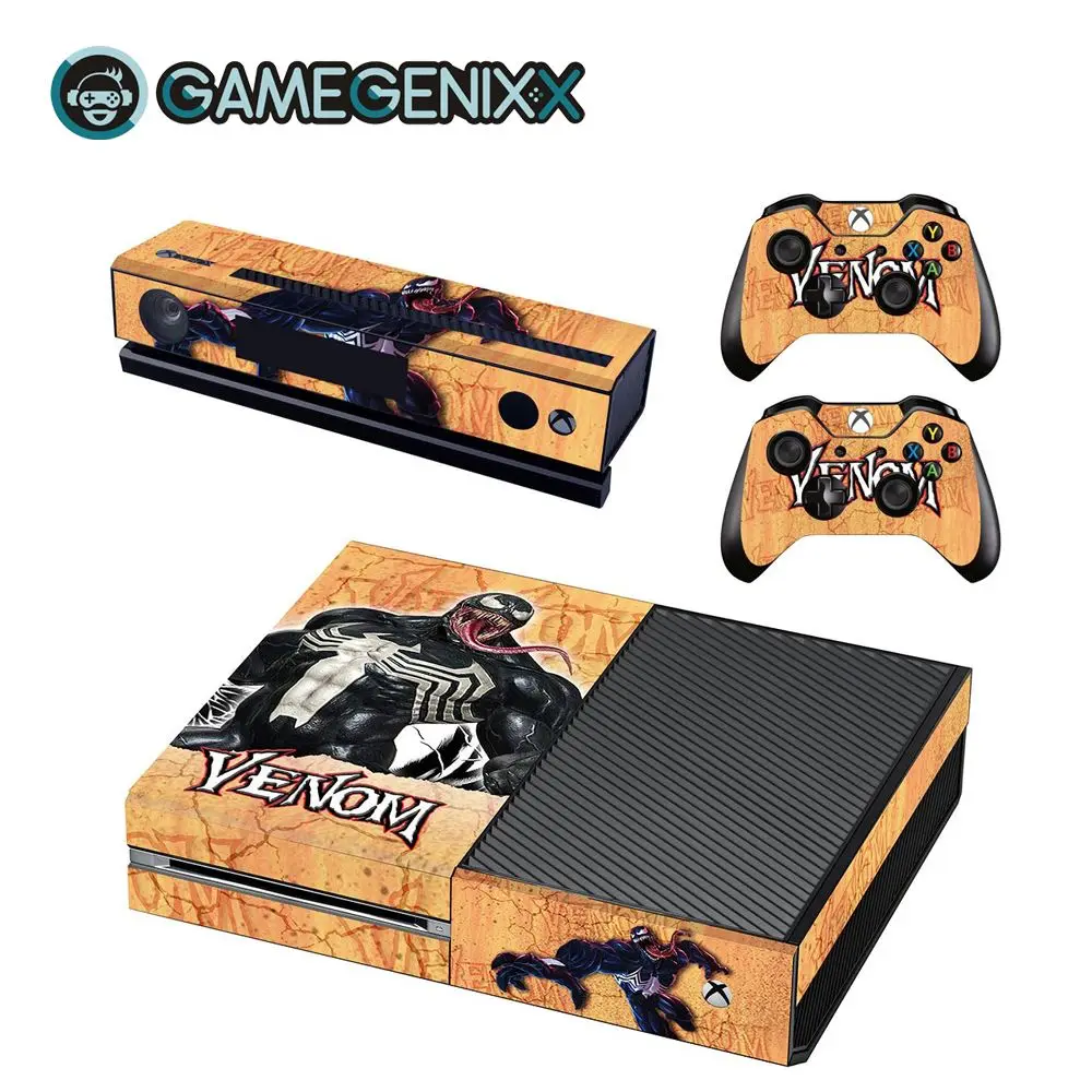 Защитная Наклейка GAMEGENIXX для Xbox one и 2 контроллеров-Venom