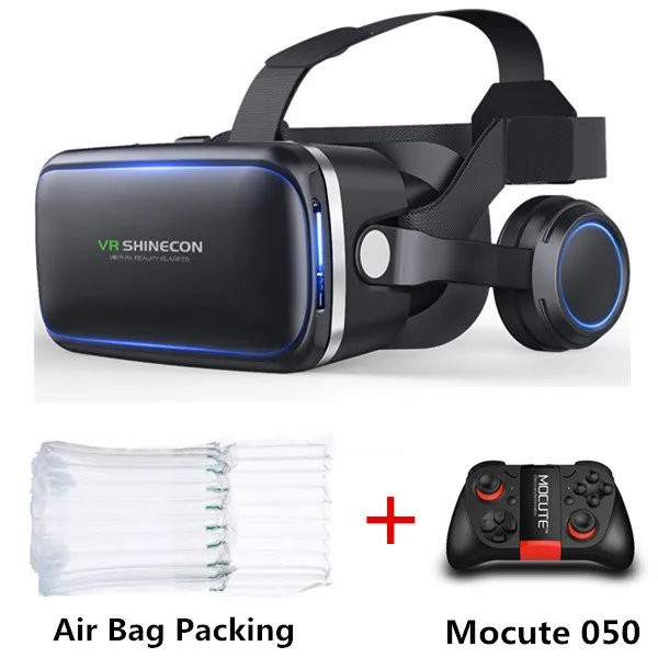 Bundle-2 Shinecon 6,0 3D VR Очки виртуальной реальности шлем 3 D очки гарнитура шлем коробка для iPhone Android смартфон с контроллерами - Цвет: Bundle-2