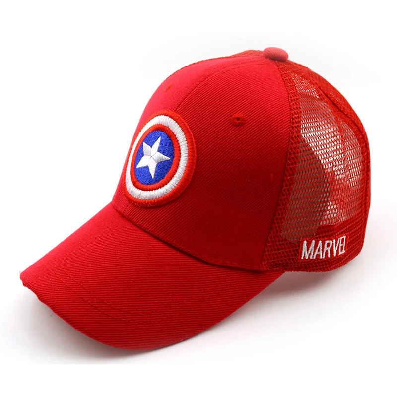 Disney Anime Cartoon Captain America Hat For Kids Boy Girl Autumn Baby Baseball Cap Children Hip Hop Sun Hats Kids Snapback Caps 2