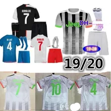19 20 juve Футбольная Футболка BUFFON Dybala DE LIGT Ramsey Emre Can Ronaldo Mandzukic Kean комплект для взрослых Футболка juve