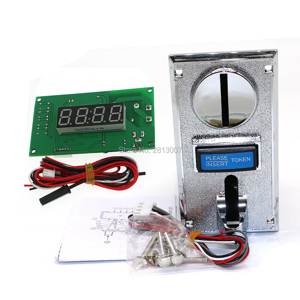 

10 Four Digits Timer Control Board Time Controller PCB With 6 Kind Coin Acceptor For Arcade Game Vending Machine Massage Chair