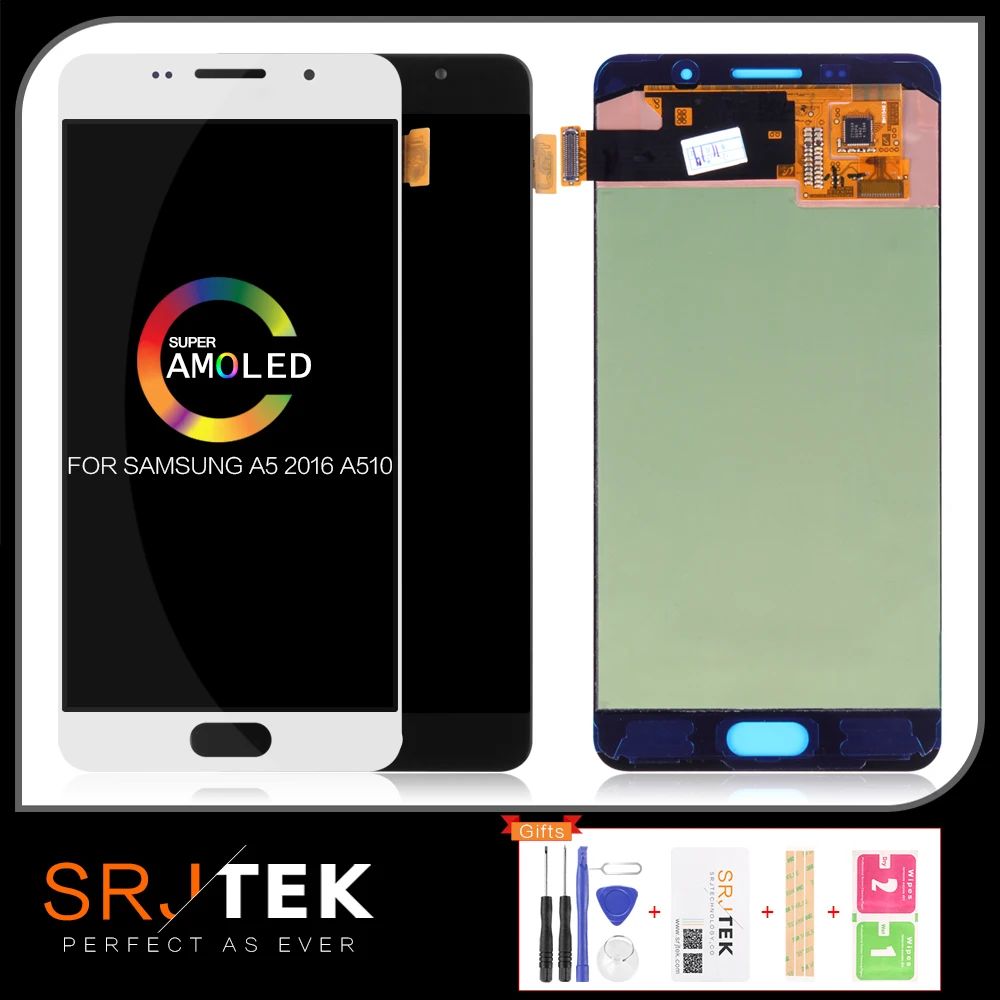 Warranty AMOLED/TFT LCD for SAMSUNG Galaxy A5 2016 Display A510 A510F A510M SM-A510F Touch Screen Digitizer Replacement | Мобильные