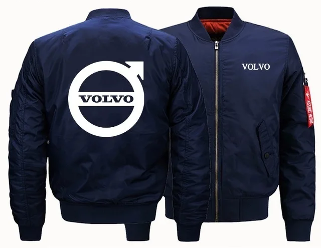 

2019 Hot sale for Volvo Men Bomber Flight Flying Jacket Winter thicken Warm Zipper Men Jackets Anime Men's Casual Coat K