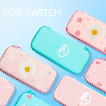 

Storage Bag For Nintend Switch Travel Portable Case Switch Bag Pink Chrysanthemum Protective Bag Water Resistent Carrying Shell